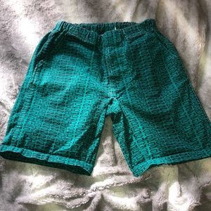 Supreme teal all over print shorts size small